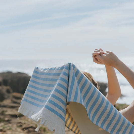 Torres Novas Barra Beach Towel // Sky Blue
