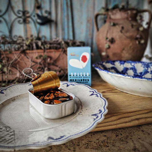 Ati Manel Spiced Mussels in Pickled Sauce