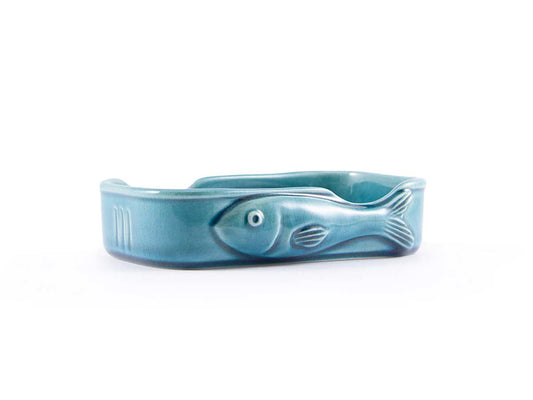 José Gourmet Sardine Fish Ceramic Plate (Jade Blue)