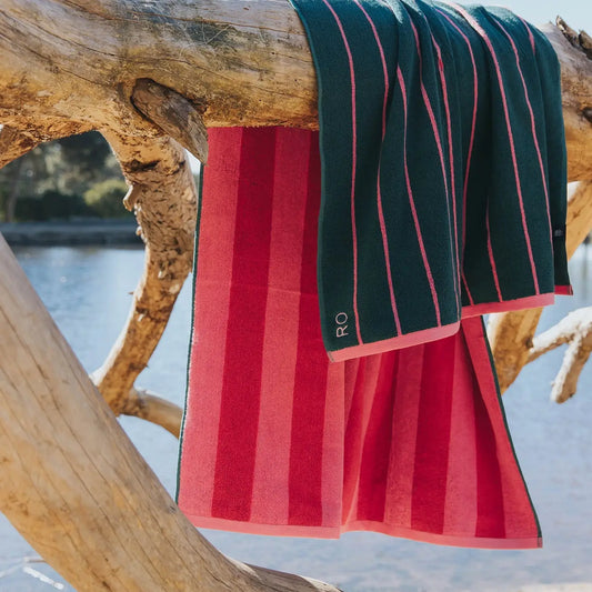 NEW Pena Beach Towel // Pink & Green