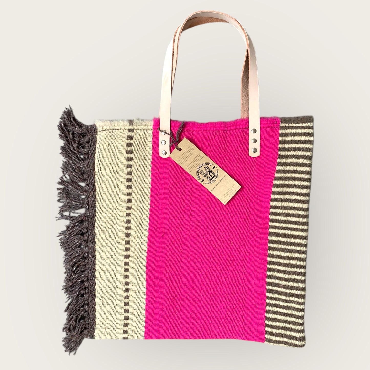 FABRICAAL // Leather & Fringe Large Handbag "Gil" – additional view