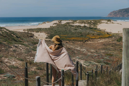 Barra Family Beach Towel // Orange
