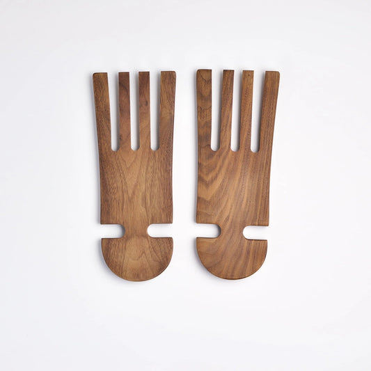 J Brody & Co // Walnut Wood Salad Hands