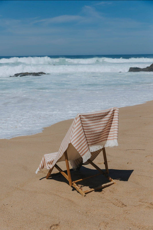 Torres Novas Barra Beach Towel // Terracotta