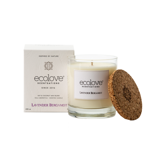Ecolove Lavender Bergamot Candle (Single Wick)
