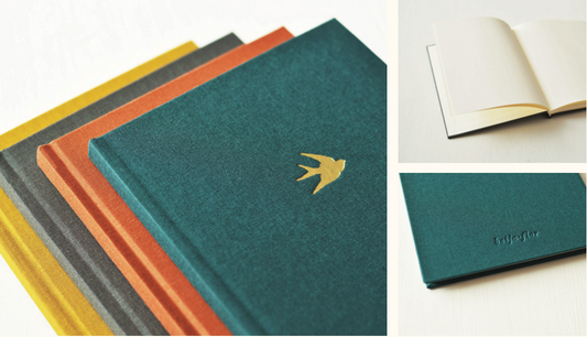 Beija Flor "Swallow" Hardcover Notebook // Burnt Orange