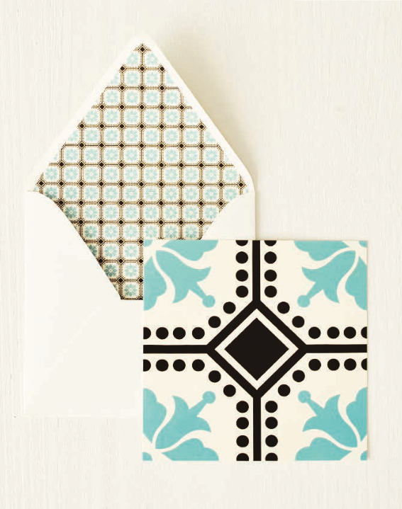 Beija Flor Portuguese Patterns 5-pk Note Card + Envelope