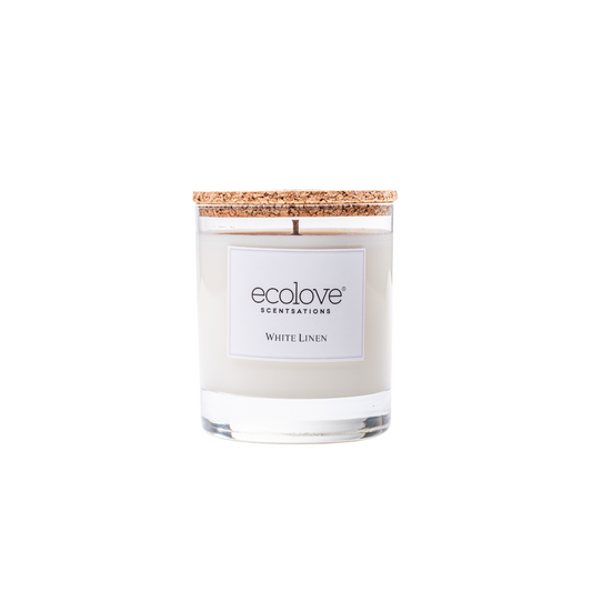 Ecolove White Linen Candle (Single Wick)
