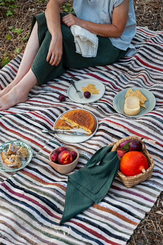 BICLA // Set of 2 Napkins Bottle Green with Natural Branch