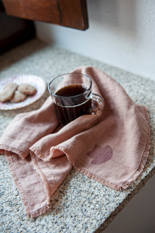 BICLA // Set of 2 Napkins Powder Pink Print/Plain