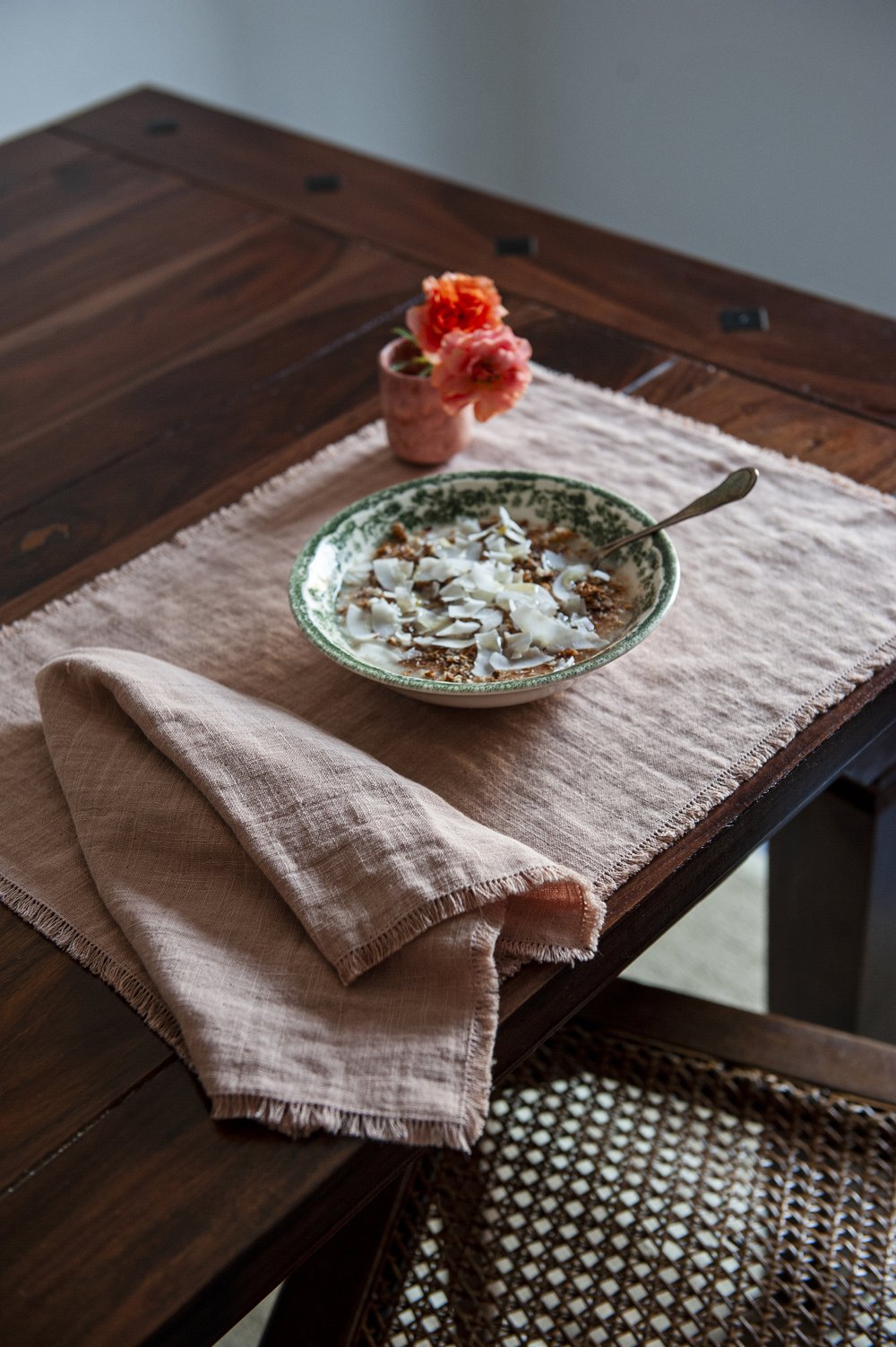 BICLA // Set of 2 Napkins Powder Pink Print/Plain