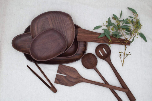J Brody & Co // 12’’ Walnut Wooden Oval Spoon