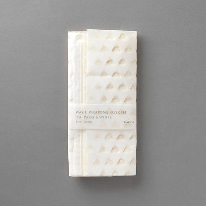 Wacca Washi Wrapping Paper Set // Ivory & White