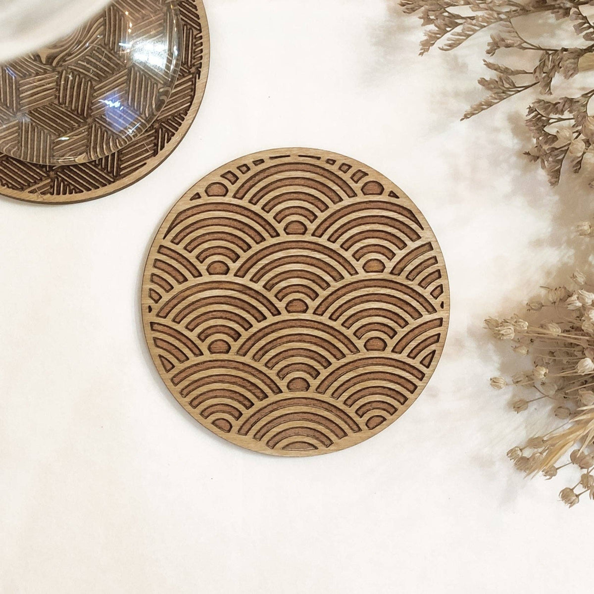 Studio Rima // Geometric Wooden Coasters (Set of 4)