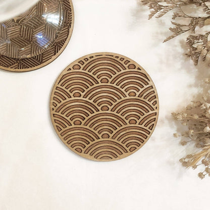 Studio Rima // Geometric Wooden Coasters (Set of 4)