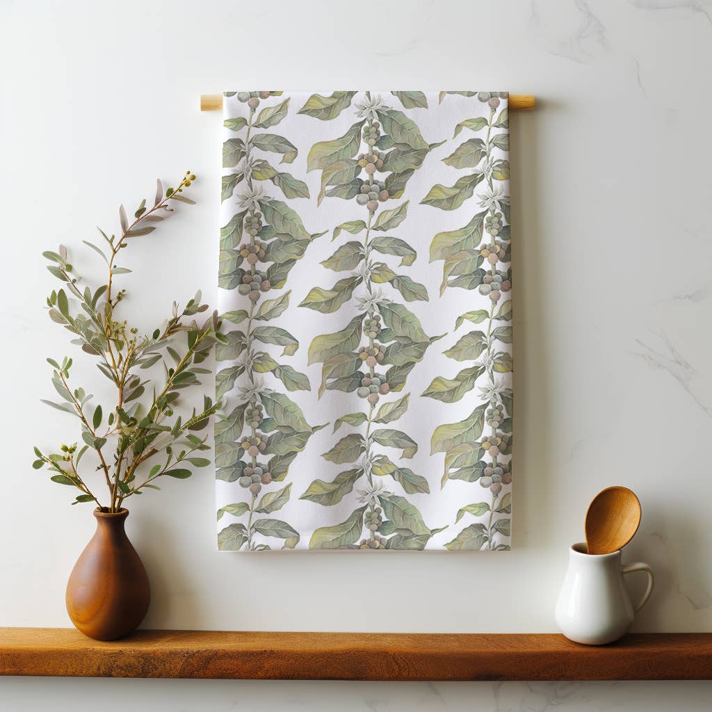 Linen Tea Towel // Coffee Arabica Organic