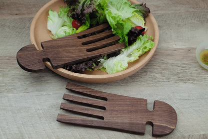 J Brody & Co // Walnut Wood Salad Hands