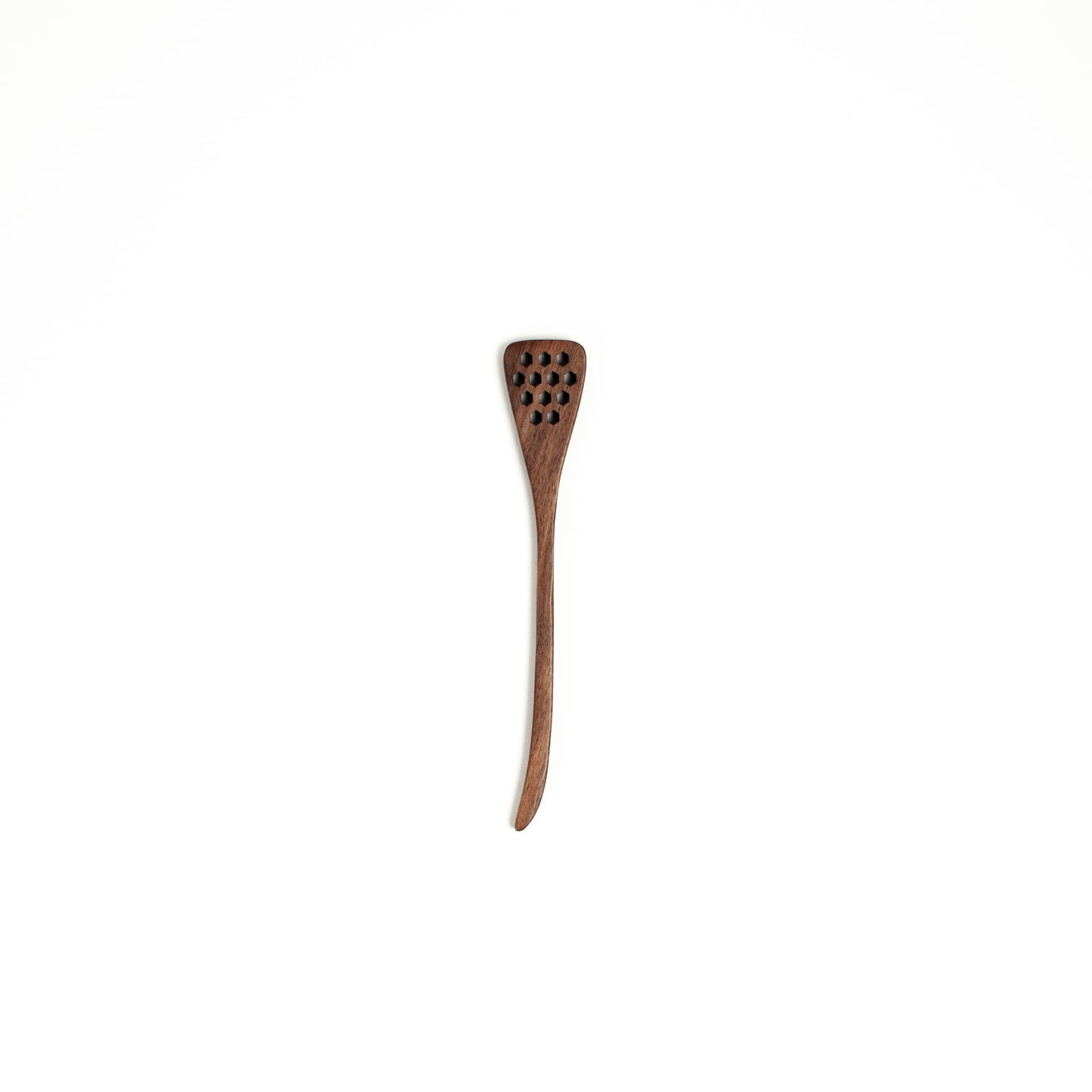 J Brody & Co //  7" Walnut Wood Hex Honey Dipper