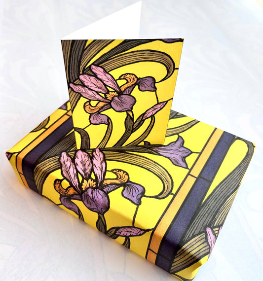 Canns Down Press Wrapping Paper: "Iris"