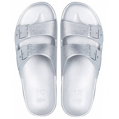 Cacatoès // Baleia Metallic Silver Sandals