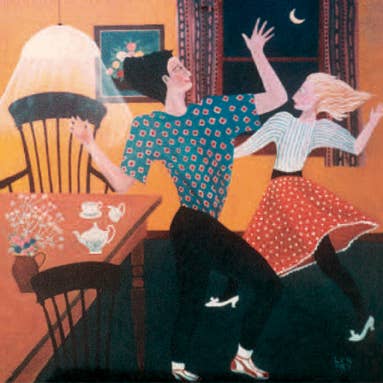Canns Down Press Greeting Card: "Dancing In The Kitchen"