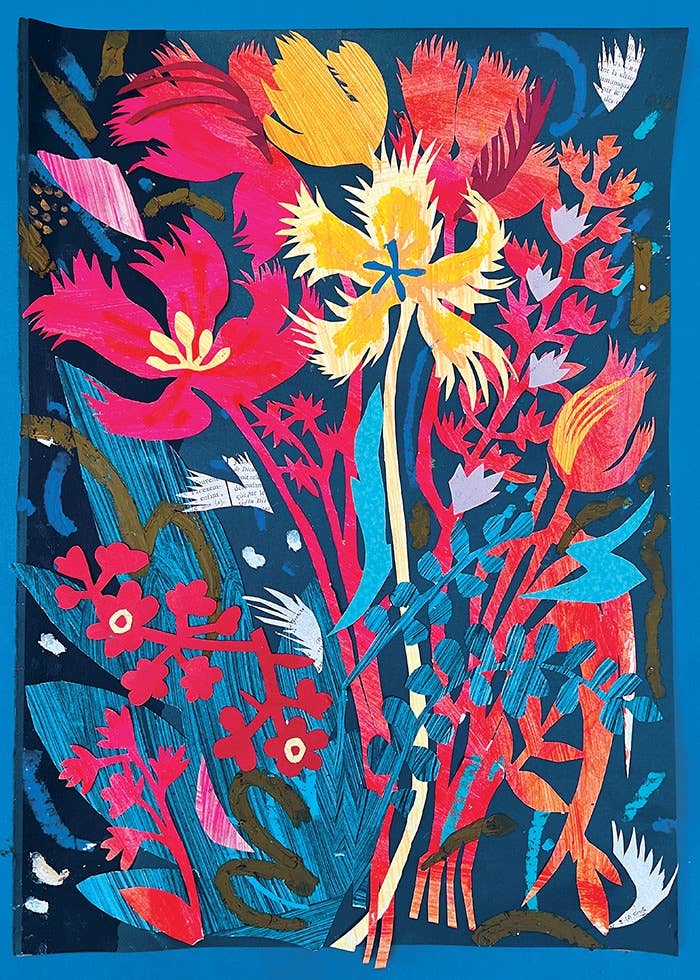 Canns Down Press Greeting Card: "Papercut Fireworks"