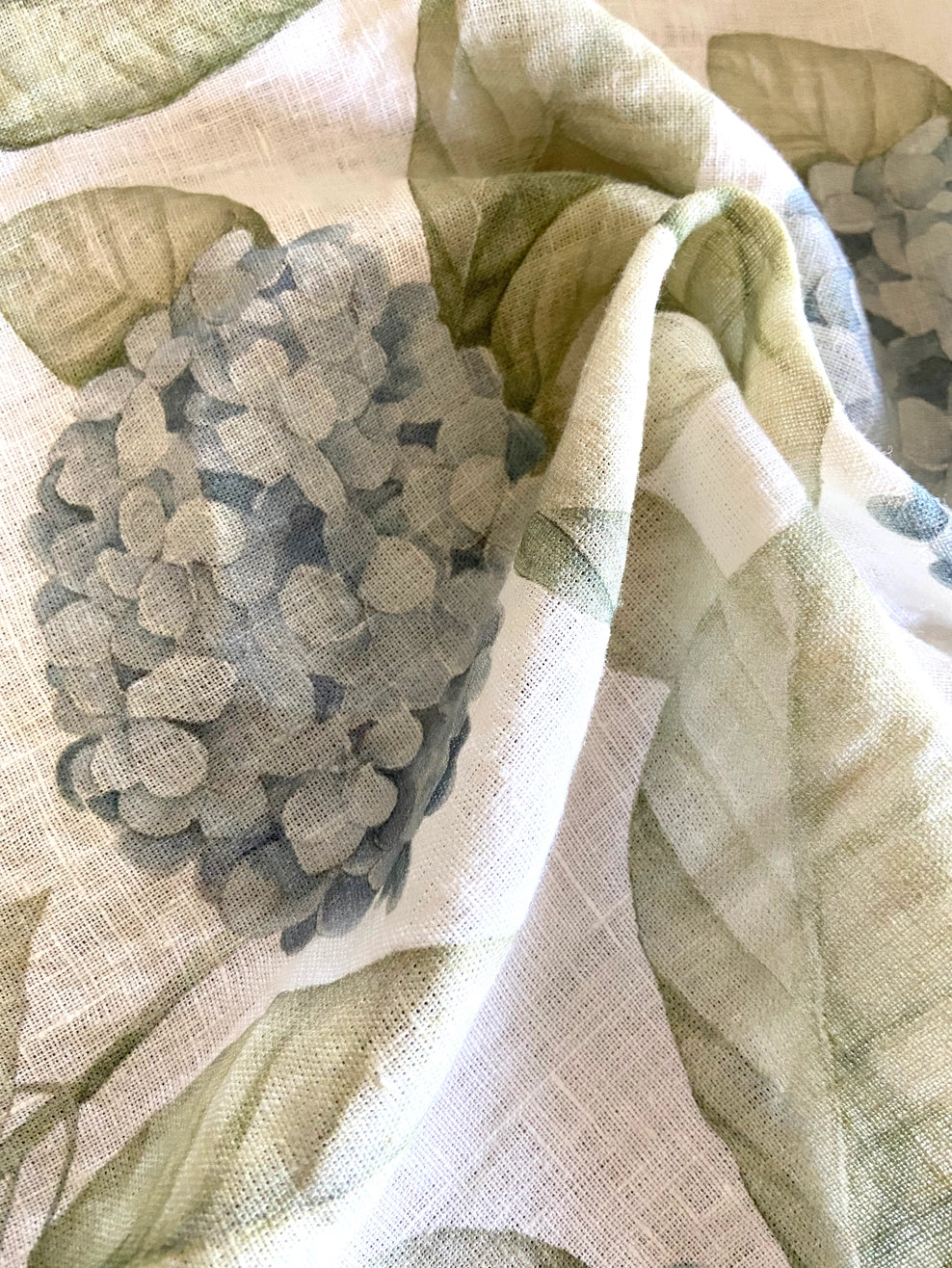 Linen Tea Towel // Hydrangea