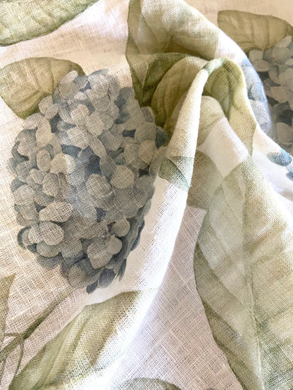 Linen Tea Towel // Hydrangea