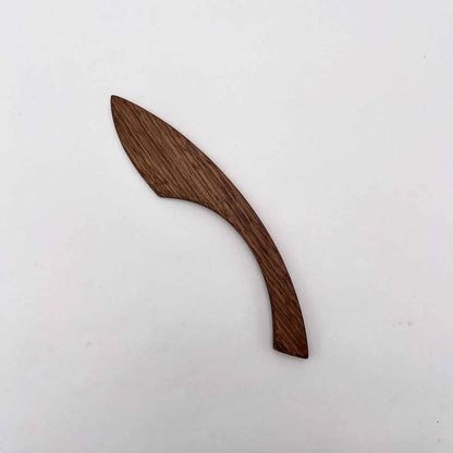 J Brody & Co // 6" Crescent Walnut Wood Spreader