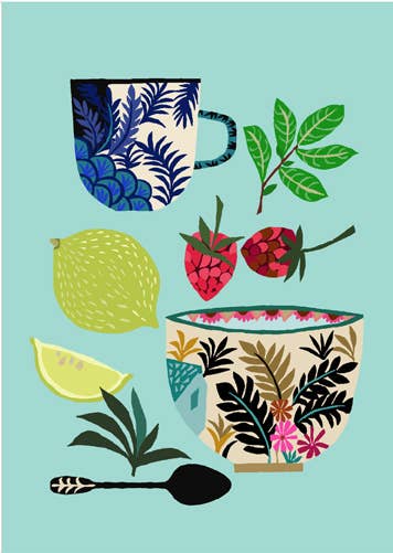 Canns Down Press Greeting Card: "Herbal Tea"