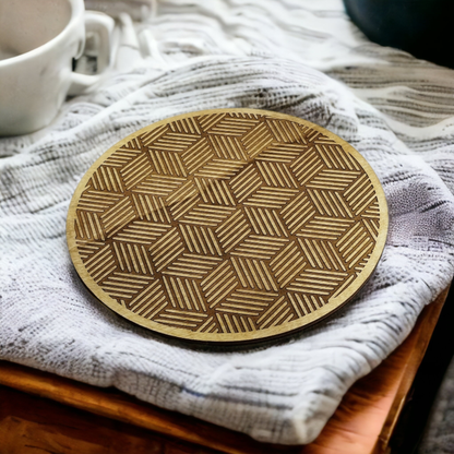 Studio Rima // Geometric Wood Trivet 1