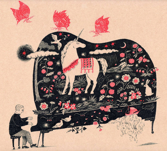 Canns Down Press Greeting Card: "Long Piano"