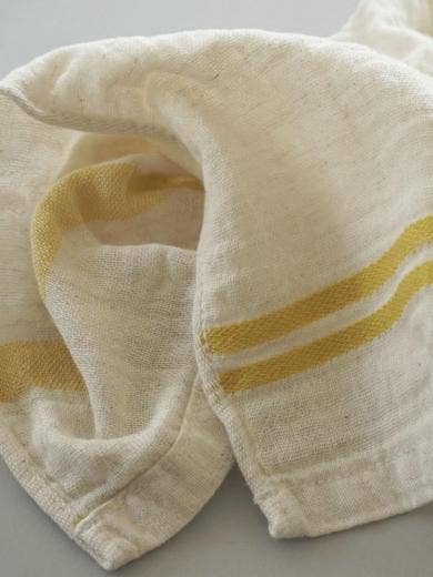Ehime Natural Linen Washcloth (Yellow)