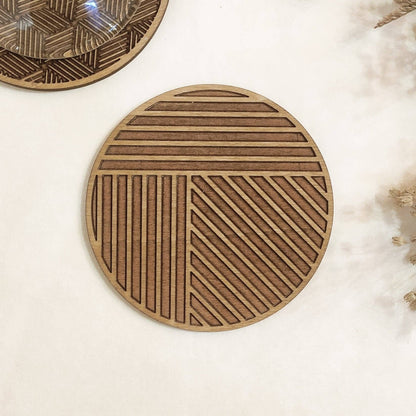 Studio Rima // Geometric Wooden Coasters (Set of 4)