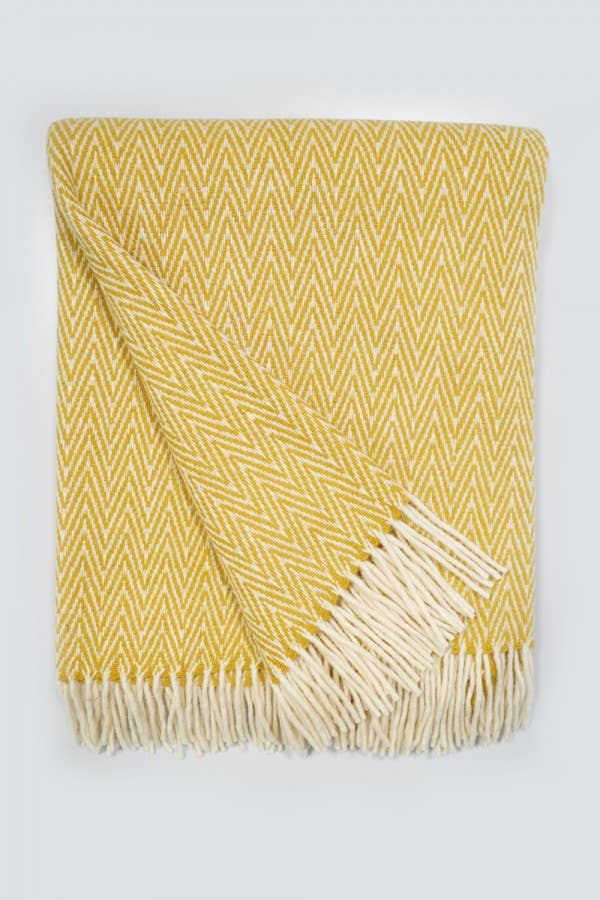CHICoração Wool Blanket | "Thorn" Yellow