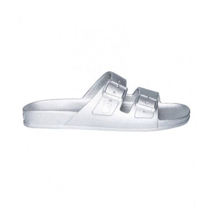 Cacatoès // Baleia Metallic Silver Sandals