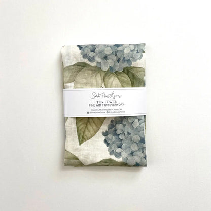 Linen Tea Towel // Hydrangea
