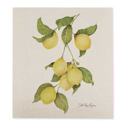 Swedish Dishcloth / "Yellow Lemons"