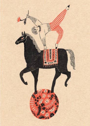 Canns Down Press Greeting Card: "The Acrobat"