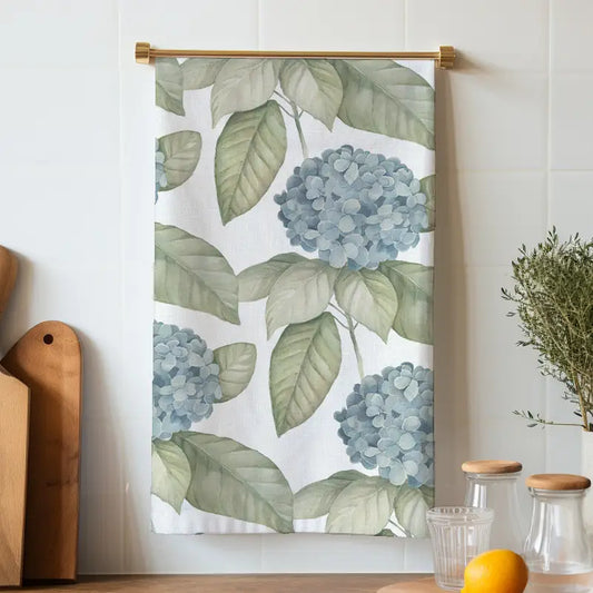 Linen Tea Towel // Hydrangea