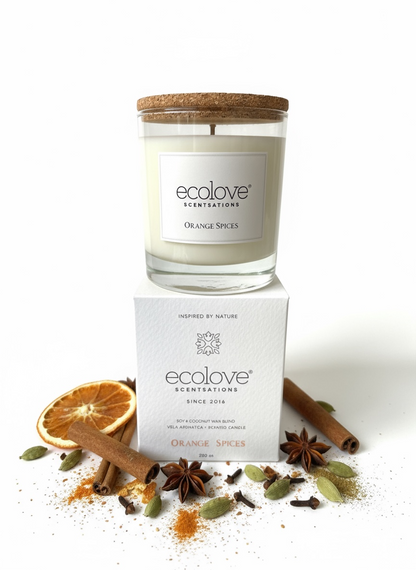 Ecolove Orange Spices Candle (Single Wick)