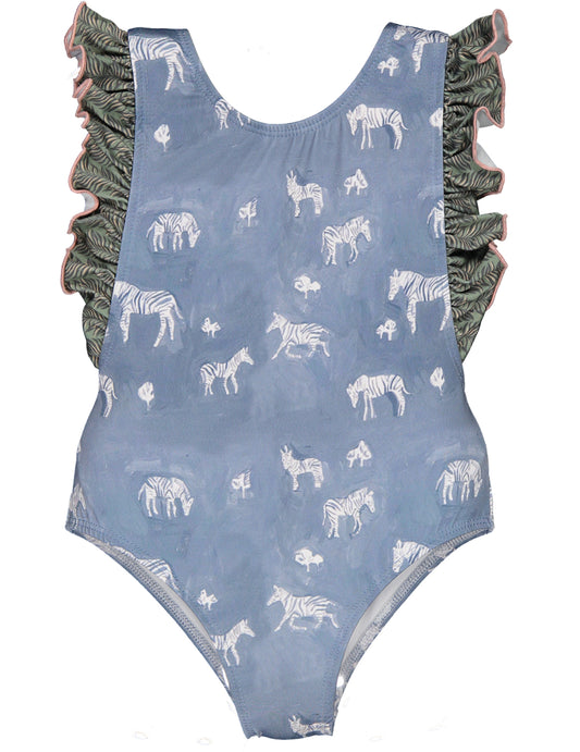 Jungle Zebras Girls Swimsuit (6m-12)