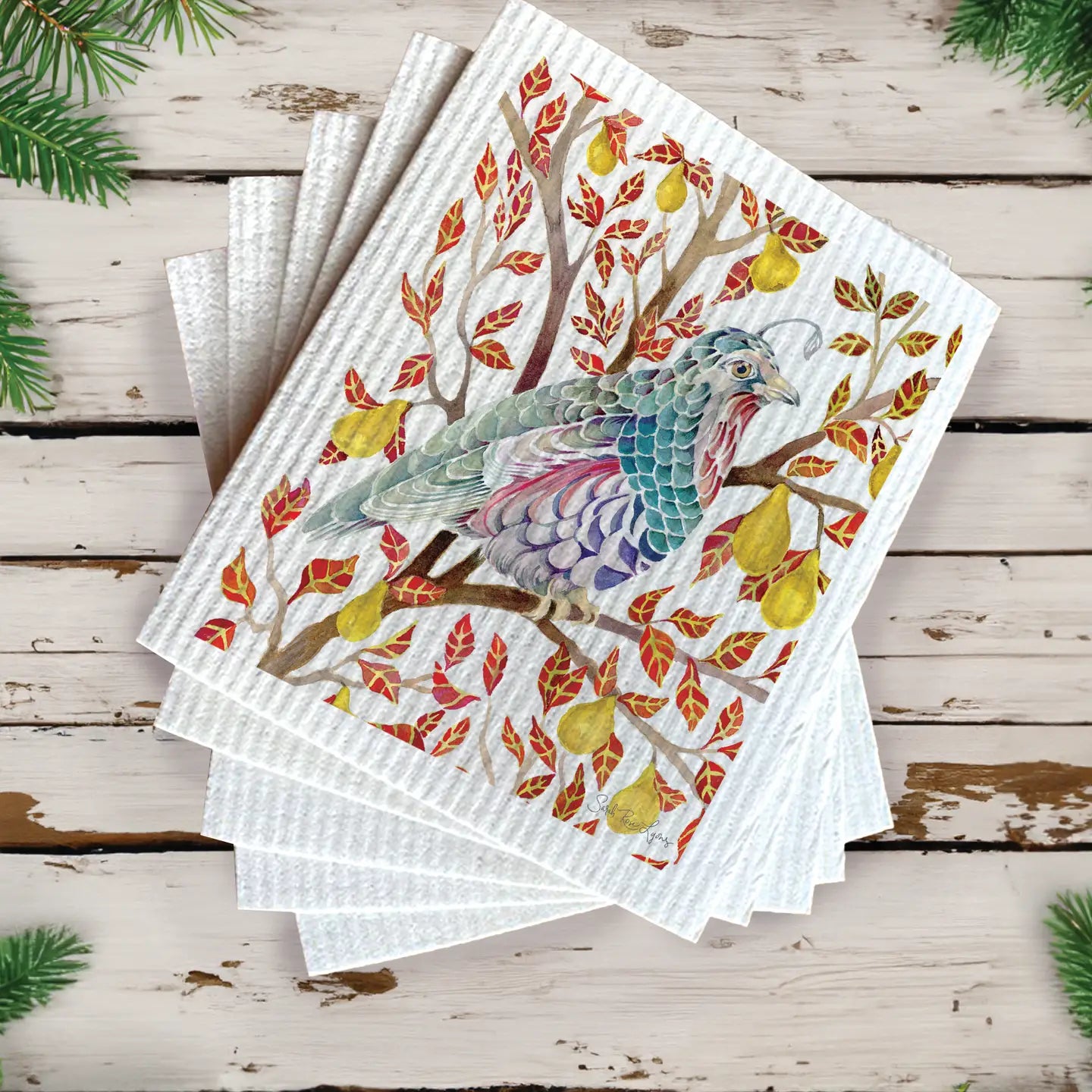 Swedish Dishcloth / "A Partridge in a Pear Tree"