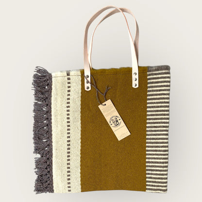 FABRICAAL // Leather & Fringe Large Handbag "Gil"