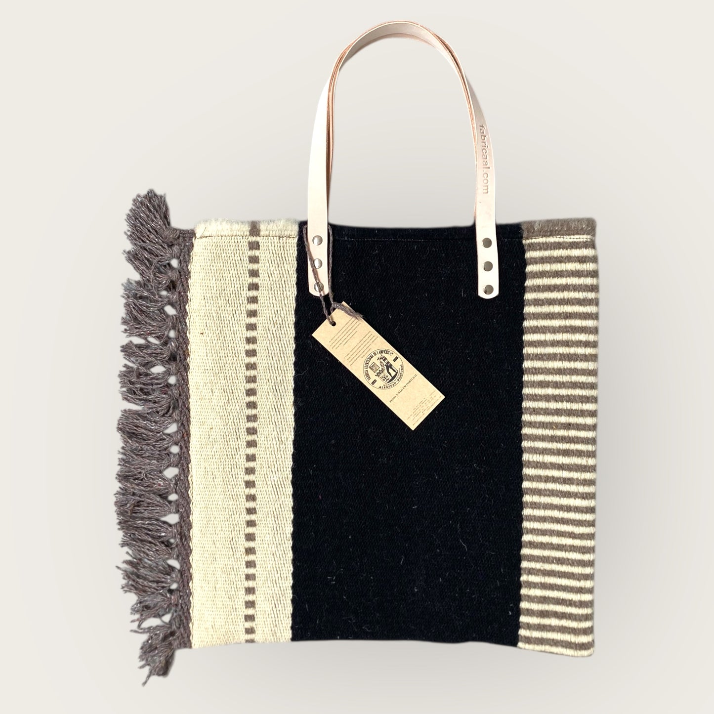 FABRICAAL // Leather & Fringe Large Handbag "Gil"