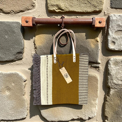 FABRICAAL // Leather & Fringe Large Handbag "Gil"