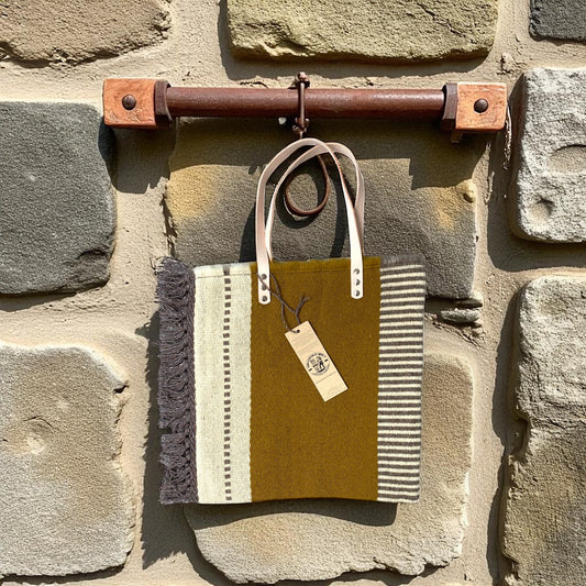 FABRICAAL // Leather & Fringe Large Handbag "Gil"