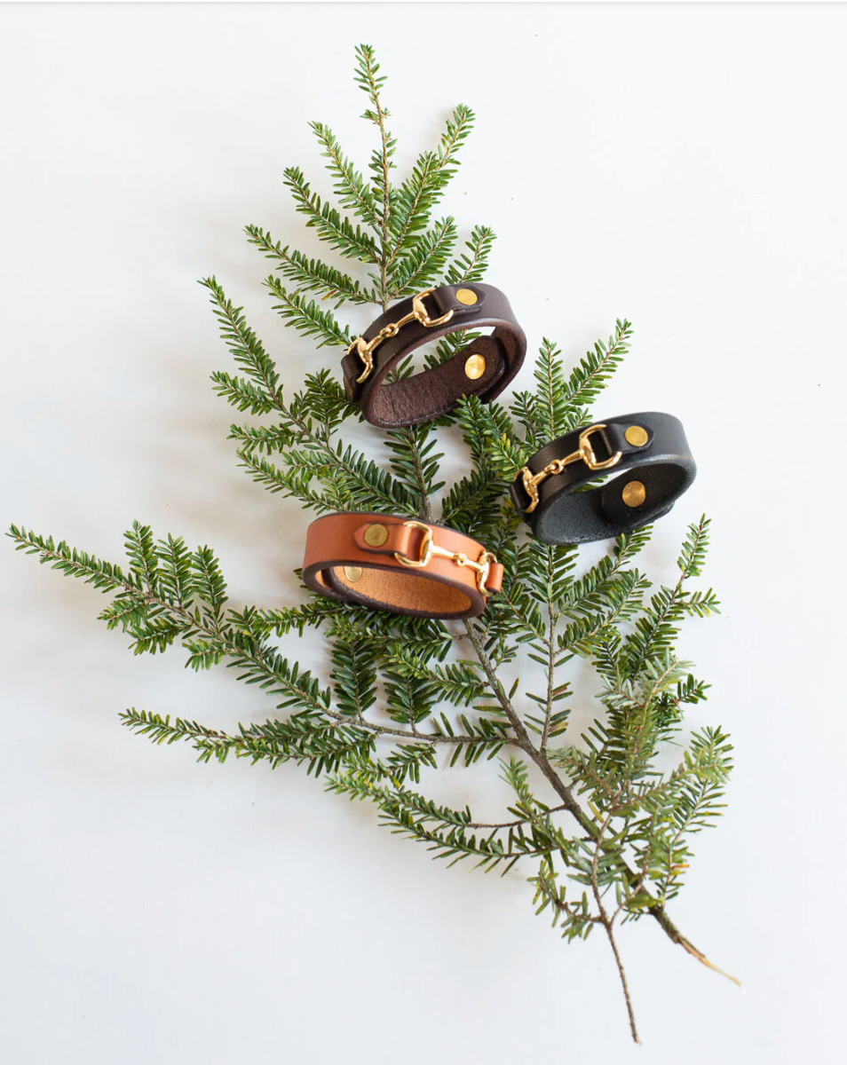 Leather Horse Bit Bracelet