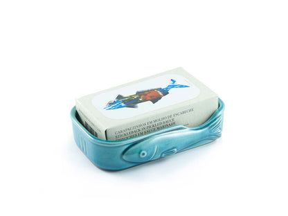 José Gourmet Sardine Fish Ceramic Plate (Jade Blue)