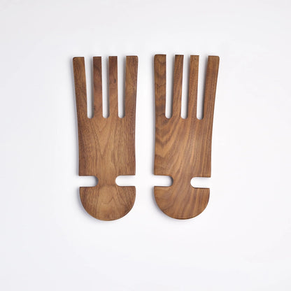 J Brody & Co // Walnut Wood Salad Hands